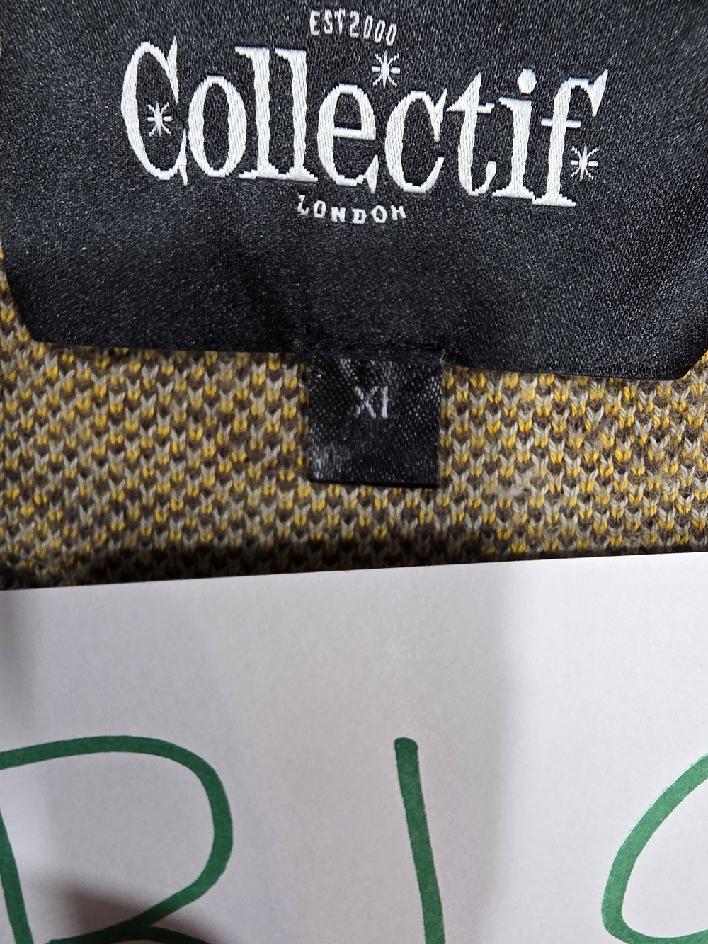 Collectif Grey Brown & Yellow Rodeo Rider Knit Sweater - Picture 3 of 3